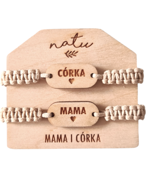 Sznurkowe Bransoletki Mama i Córka Dzień Matki