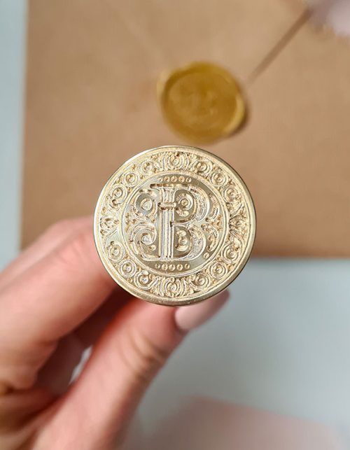 Stempel do laku 30 mm z personalizowanym herbem, monogramem lub logo – precyzyjny grawer