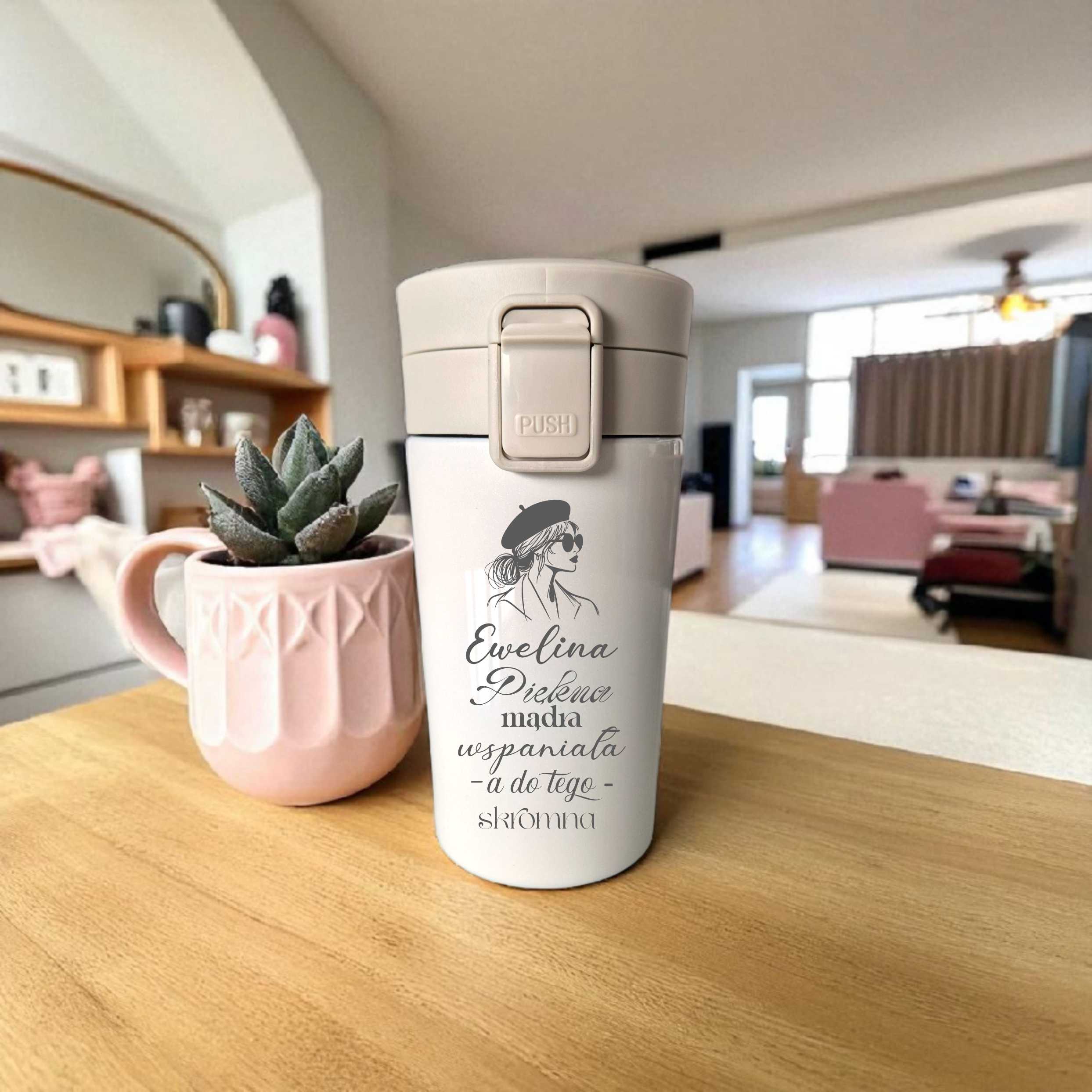 Kubek Termiczny z Grawerem 300 ml – Personalizowany Kubek Termiczny Prezent