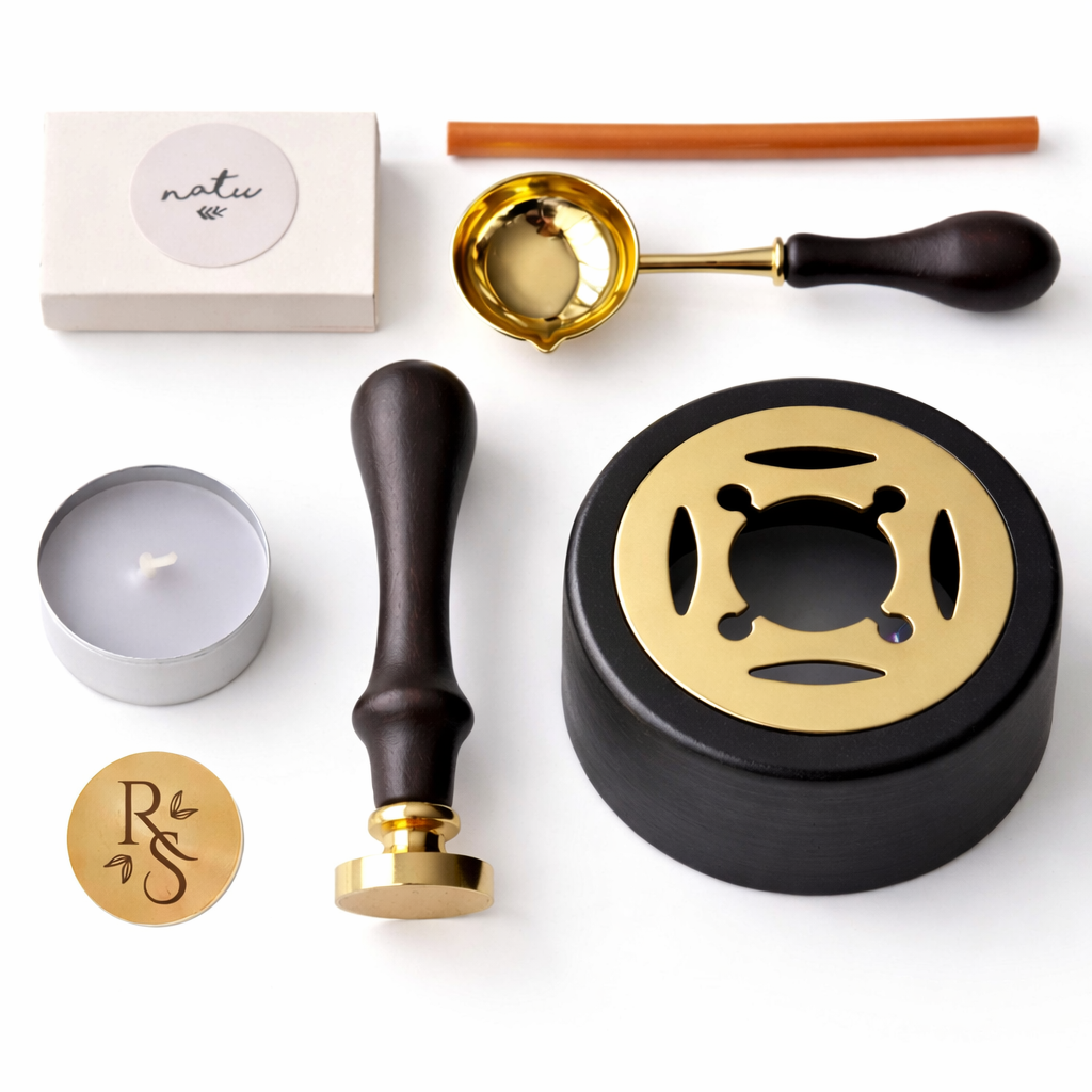 Zestaw do lakowania ze Stemplem z Logo- Personalizowany Stempel do laku 25 mm